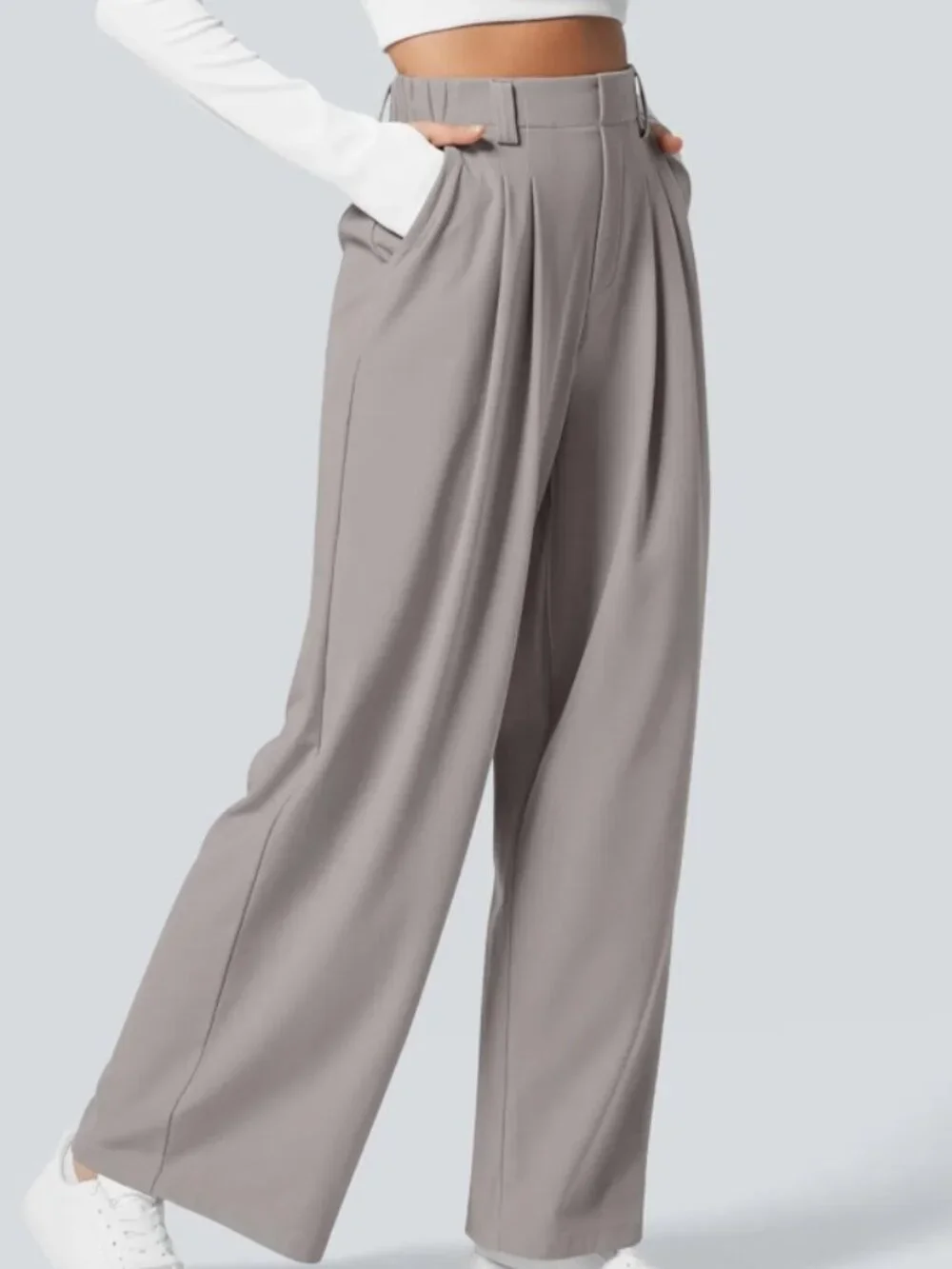 Halara High-Waisted Wide Leg Waffle Pants - Picture 7 of 7